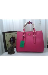 Copy Best Prada Original Twin Saffiano Leather Cuir Tote BN2820 in Peach with Gold Hardware JJ VS08454