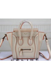 Copy Celine Luggage Nano Bag Original Leather CT3308S OffWhite VS04367