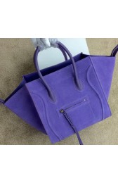 Copy Celine Luggage Phantom Bags Nubuck Leather 99013 Violet VS08832