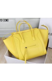 Copy Celine Luggage Phantom Tote Bag Ferrari Leather 3341 Yellow VS02597