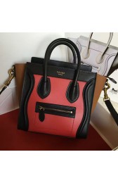 Copy Celine Nano Luggage Original Leather Red CL180910 VS01953