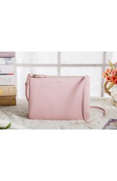 Copy Celine Trio Crossbody Messenger Bag 3000 in Cherry Pink Original Calfskin Leather VS09272