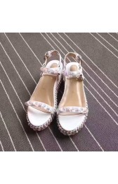 Copy Christian Louboutin Calfskin Sandal White CL002 VS07675