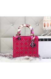 Copy Designer Dior Calfskin Leather Lady Dior Bag CD6616 Rose VS02313