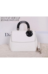 Copy Dior Cruise 2015 Show Top Handle Bag CD0315 White VS03231