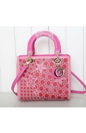Copy Dior Star Cutout Leather Lady Dior Bag D0666 Pink VS02468