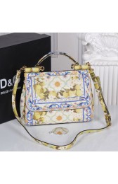 Copy Dolce&Gabbana Medium Sicily Bag In Printed Dauphine Leather BB6003AD VS00769