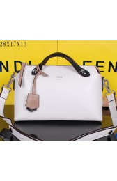 Copy Fendi By The Way Tote Bag Calfskin Leather F2350 White VS08307