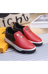 Copy Fendi Calfskin Slip-on sneakers Red F021802 VS01655