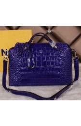 Copy Fendi Fall Winter 2015 Tote Bags Croco Leather F2351 Violet VS05558