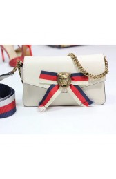 Copy Gucci Broadway Leather Clutch White 453777 VS07195