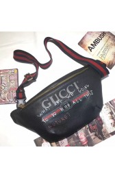 Copy Gucci Coco Capitan Logo Belt Bag Black 493865 VS00107