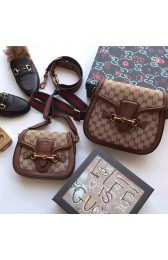 Copy Gucci Lady Web Original GG Canvas Shoulder Bag Brown 383848 VS00801