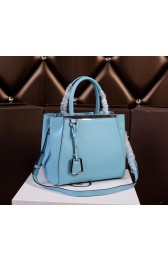 Copy Hot Fendi 2Jours Tote Bag Original Leather 8B27250 SkyBlue VS03824