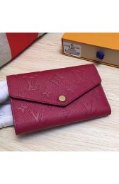 Copy Hot Louis Vuitton Monogram Empreinte Wallet Burgundy M60541 VS03980