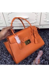 Copy Hot Prada Tote Bag Flap Handbag BN3033 in Orange Saffiano Leather Fug VS05244