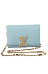 Copy Louis Vuitton Chain Louise Shoulder Bag M92465 SkyBlue VS02885