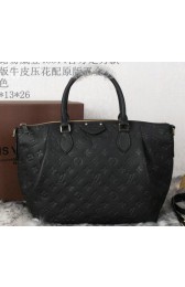 Copy Louis Vuitton Monogram Empreinte Turenne MM Bag M48814 Black VS09399