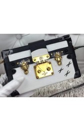 Copy Louis Vuitton Petite Malle Epi Leather Bag M94219 White VS00323