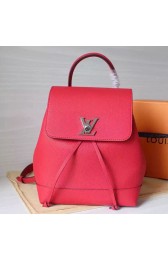 Copy Louis Vuitton Supple Leather Lockme Backpack Rubis M42281 VS03849