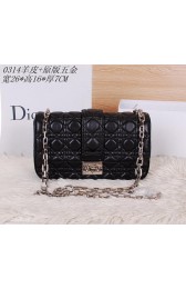 Copy MISS DIOR Shoulder Bag in Original Lambskin CD0314 Black VS05396