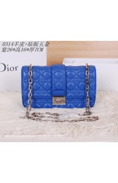Copy MISS DIOR Shoulder Bag in Original Lambskin CD0314 Blue VS09040