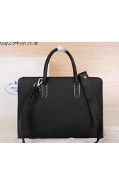 Copy PRADA Grainy Leather Business Briefcase P2975 Black VS05356