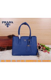 Copy Prada Original Leather Tote Bags BN2756 Blue VS08994