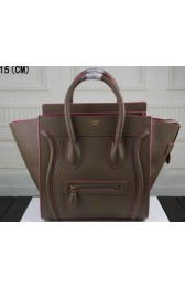 Copy Quality Celine Luggage Mini Bag Smooth Leather Ci3308 Khaki VS01303