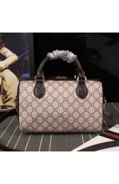Designer Fake Gucci GG Supreme Top Handle Bag 409529 Brown VS07528