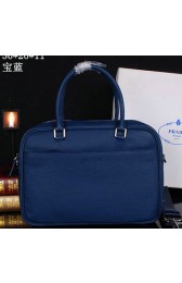 Designer Fake Prada Original Grained Leather Travel Bag VA1011 Royal VS01691