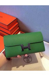Designer Hermes Constance Long Wallets Original Leather HA909 Green VS04246