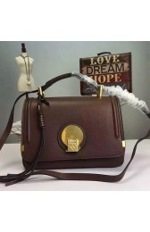 Designer Knockoff Chloe Indy Medium Leather Camera Shoulder Bag Dark Brown 207150 VS09220