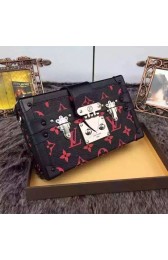 Designer Louis Vuitton Colored Monogram Canvas Petite Malle M42441 Red VS08611