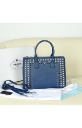 Designer Replica Prada BN2274 Original Calfskin Leather with Diamond Handbag in Blue VS00827