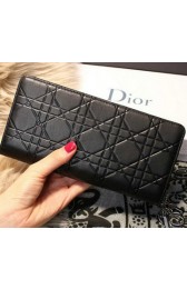 Dior Escapade Wallet in Sheepskin Leahter D1875 Black VS09779