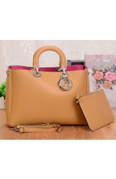 Dior Large Diorissimo Bag in Smooth Calfskin Leather V838 Wheat VS02596