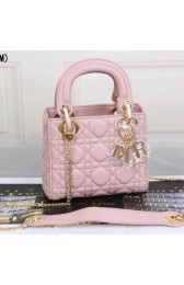 Dior mini Lady Dior Bag Original Sheeepskin Leather CD99001 Pink VS09126
