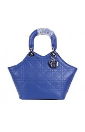 Dior Panarea Calfskin Leather Tote Bag CD6618 Royal VS04945