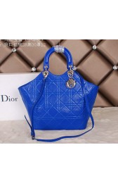 Dior Panarea Sheepskin Leather Tote Bag CD5180 Royal VS00094