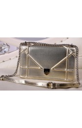 DIOR Shoulder Bag Lambskin Leather D4125 Gold VS08693