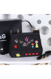 Dolce & Gabbana SICILY Bag Family Patch BB4130 Black VS08913