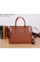Fake 1:1 Prada Original Leather Briefcase P285872 Wheat VS00170