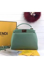 Fake AAA Fendi Mini Peekaboo Bag in Green Nappa Leather FD07122 VS07888
