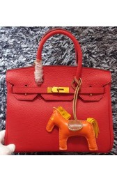 Fake AAA Hermes Birkin 30CM Tote Bags Litchi Leather H30LI Red VS03605