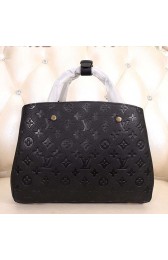 Fake AAA Louis Vuitton Monogram Empreinte Montaigne MM M41048 Noir VS09446