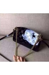 Fake AAA Louis Vuitton Monogram Vernis Santa Monica Clutch Black M50410 VS06524