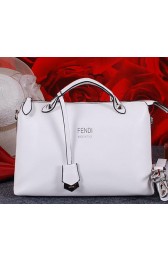 Fake Best Fendi By The Way Bag with Tail Calfskin Leather FD2353 White VS06062