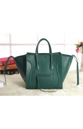 Fake Celine Luggage Phantom Square Tote Bag 3341 in Dark Green VS07540