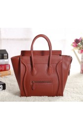 Fake Celine Micro Luggage 3307 in Brown Original Leather YD VS07092